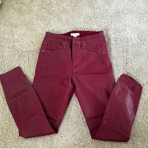 Good American burgundy coated skinny jeans! Never worn!!